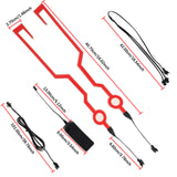 Par tira luz fluorescente decorativa multimodo para casco de motocicleta