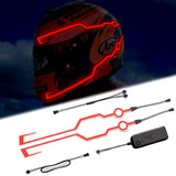 Par tira luz fluorescente decorativa multimodo para casco de motocicleta