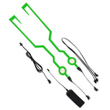 Par tira luz fluorescente decorativa multimodo para casco de motocicleta