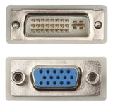 Adaptador convertidor pasivo cople conector video DVI-I a VGA 24+5