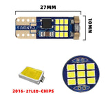 5 Foco LED Pellizco T10 27SMD 460LM 6500K 12V 5W