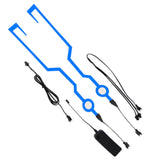 Par tira luz fluorescente decorativa multimodo para casco de motocicleta