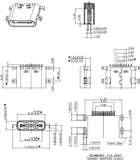 Pin centro puerto carga USB C 16 3.1 0.8/1.6 Universal Teléfono Chino