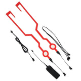 Par tira luz fluorescente decorativa multimodo para casco de motocicleta