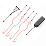 Par tira luz fluorescente decorativa multimodo para casco de motocicleta