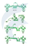 Flex membrana conductora control para PlayStation 4 PS4 JDM 001 / 011 / 030 / 040 / 050 / 055