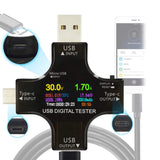 Probador tester USB con pantalla TFT Bluetooth Tipo C Amperímetro Voltímetro Medidor Corriente