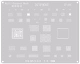 Kit 7 stencil Reballing BGA para iPhone 8 - 15 orificio cuadrado acero inoxidable