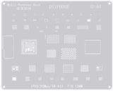 Kit 7 stencil Reballing BGA para iPhone 8 - 15 orificio cuadrado acero inoxidable