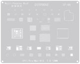 Kit 7 stencil Reballing BGA para iPhone 8 - 15 orificio cuadrado acero inoxidable