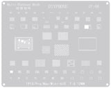 Kit 7 stencil Reballing BGA para iPhone 8 - 15 orificio cuadrado acero inoxidable