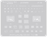 Kit 7 stencil Reballing BGA para iPhone 8 - 15 orificio cuadrado acero inoxidable