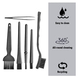 Kit juego cepillos antiestáticos 6 piezas tarjetas lógicas laptops cámaras