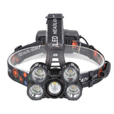 Lámpara minera recreativa táctica de 5 LED T6 con 4 funciones