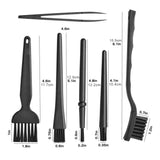 Kit juego cepillos antiestáticos 6 piezas tarjetas lógicas laptops cámaras