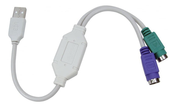 Cable adaptador convertidor USB PS/2 hembra mouse teclado