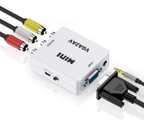 Convertidor adaptador de audio y video VGA a AV