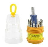 Kit desarmador con mango de 16 puntas multipropósito