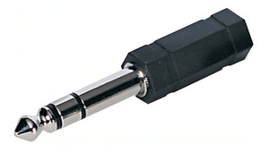 Adaptador estéreo 3.5mm hembra a 6.35mm macho