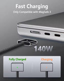 Cable cargador USB C para Macbook Air / Pro M2 M3 M4 M5 Magsafe 3 2M 140W