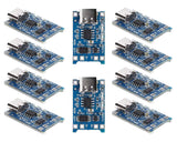 10 Modulo carga bateria TP4056 USB-C 18650 protección