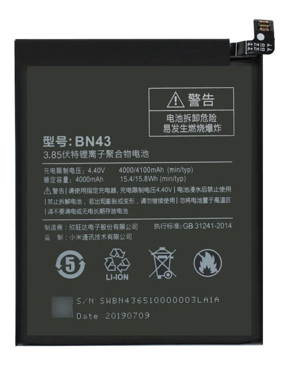 Bateria Pila para Xiaomi Redmi Note 4X BN43