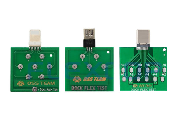 Kit 3 circuito tester probador centro carga micro USB / USB C / para iPhone