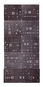 Kit 9 laminas stencil BGA reballing para iPhone 6 - X