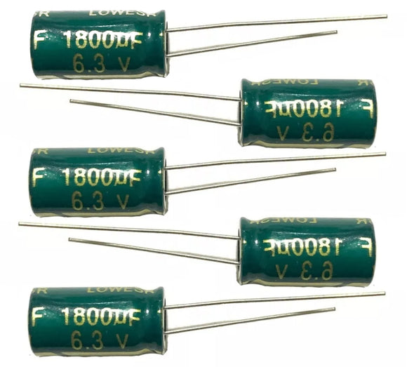 5 Capacitor electrolitico 6.3V 1800UF regular 0.8CM