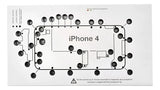 Organizador tabla plano distribución tornillos para iPhone 4