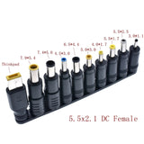 10 Puntas adaptador cargador DC laptop barril 5.5 2.5mm