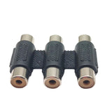 Adaptador audio unión cople RCA triple audio video