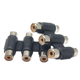 Adaptador audio unión cople RCA triple audio video