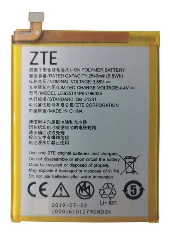Bateria Pila para ZTE V8 Li3927T44P8h786035 2730mAh