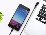 Cable lightning codo para Baseus dual iPhone negro aluminio iPad