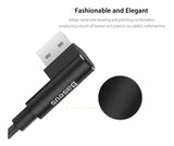 Cable lightning codo para Baseus dual iPhone negro aluminio iPad