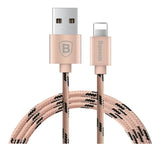 Cable lightning nylon 2A 1.5 m para Baseus iPhone iPad tejido
