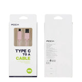 Cable carga USB C para Rock quick charge carga rápida 1 M