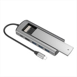 Carcasa Hub PD100W USB C adaptador HDMI NVME SATA M.2 SSD 5gbps