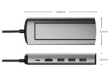 Carcasa Hub PD100W USB C adaptador HDMI NVME SATA M.2 SSD 5gbps