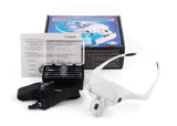 Diadema kit juego 5 lentes intercambiables lupa led AAA 3.5x strap lectura reparación joyería