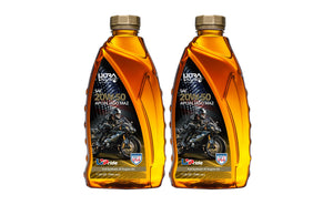 2 Aceite Ultra1Plus 20W-50 4T Moto Complétamente Sintético API SN JASO MA2 2L UL412