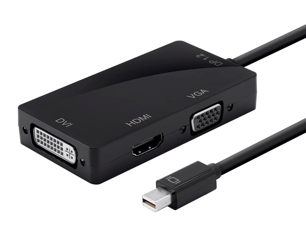 Cable adaptador video Mini Display Port a HDMI VGA DVI – Flexcop