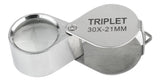 Lupa portátil compacta metálica para joyería 30x 21mm