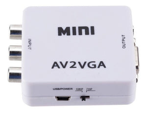 Convertidor adaptador de audio y video AV a VGA
