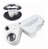 Lupa portátil doble lente 60X 12mm / 30X 22MM con luz led