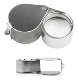 Lupa portátil compacta metálica para joyería 30x 21mm