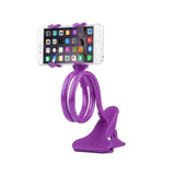 Base holder flexible para teléfono celular con pinza y grapa de escritorio