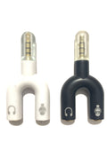 Adaptador splitter divisor de audio estéreo 3.5mm y microfono audífono AUX para manos libres